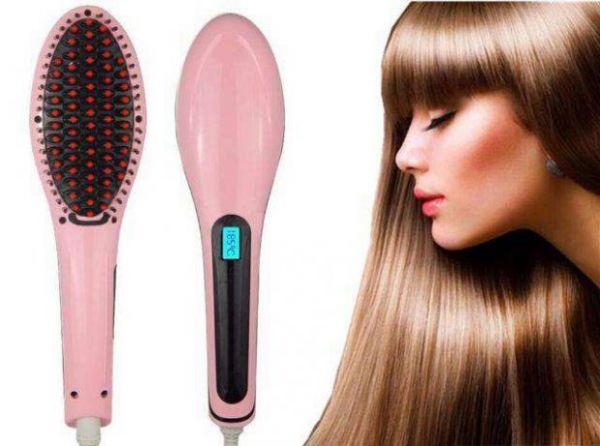 Escova 230c Alisadora Eletrica LCD Magic Hair Pink